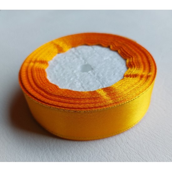 ОПТ Лента атласная с люрексом 2.5 см*25 ярдов, цв. оранжевый